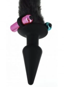 XR Brands Cat Tail Anal Plug And Mask Set - Black -Sex Shop xr brands cat tail anal plug and mask set black 3